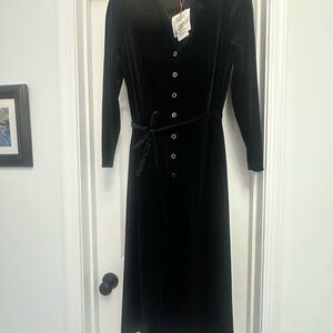 Elegant Black Velvet Dress